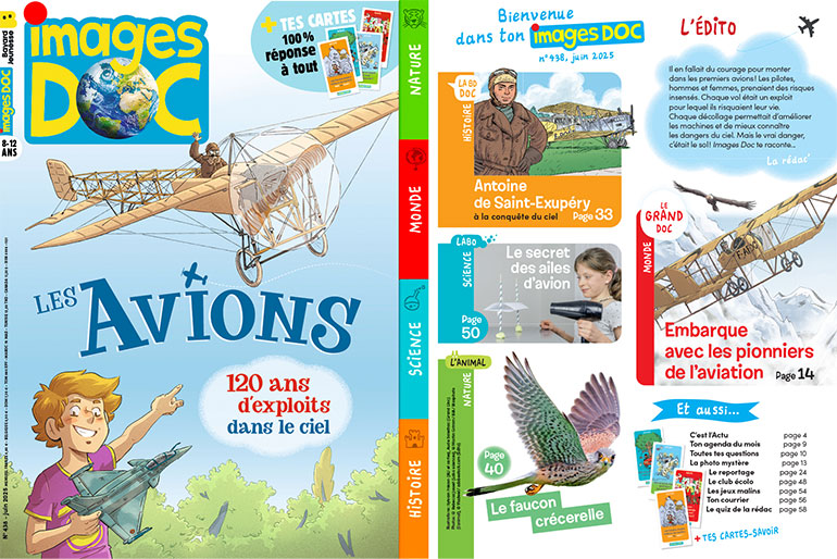 Couverture et sommaire du magazine Images Doc n°438, juin 2025.