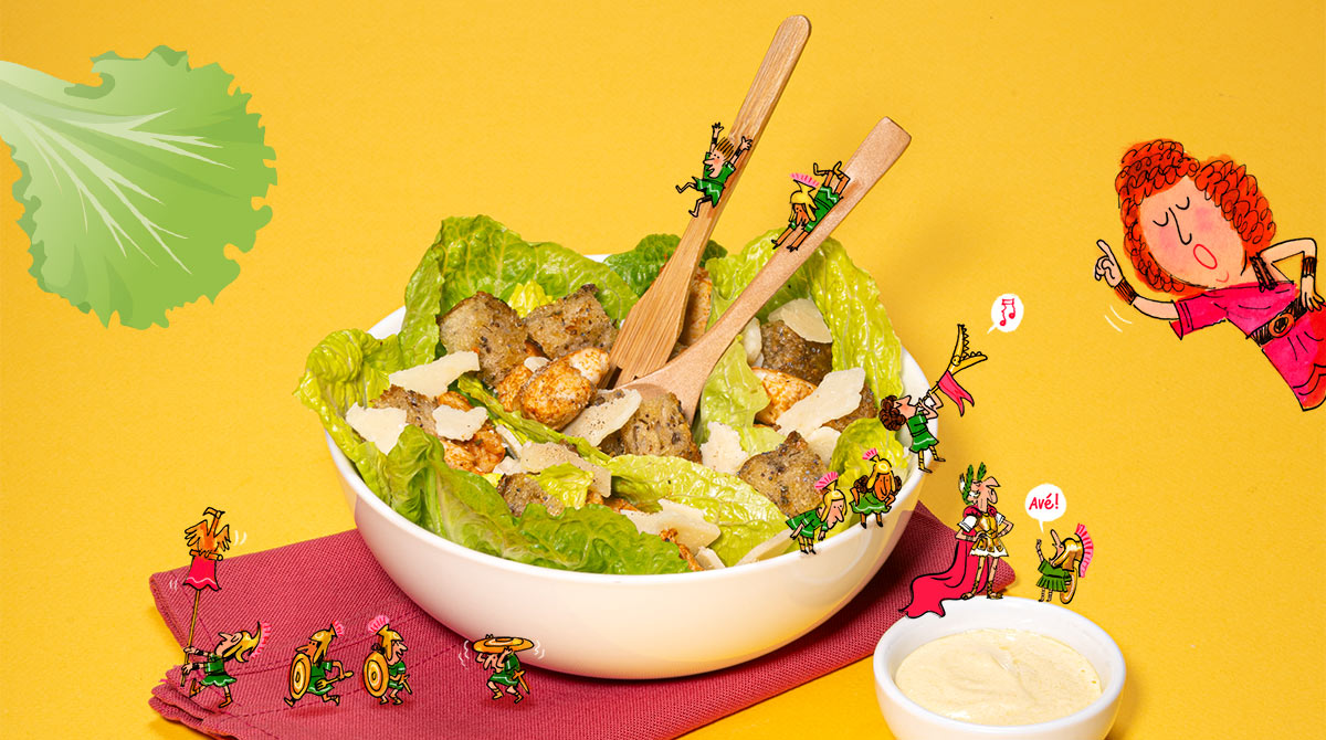 Recette de la salade César du magazine Astrapi.