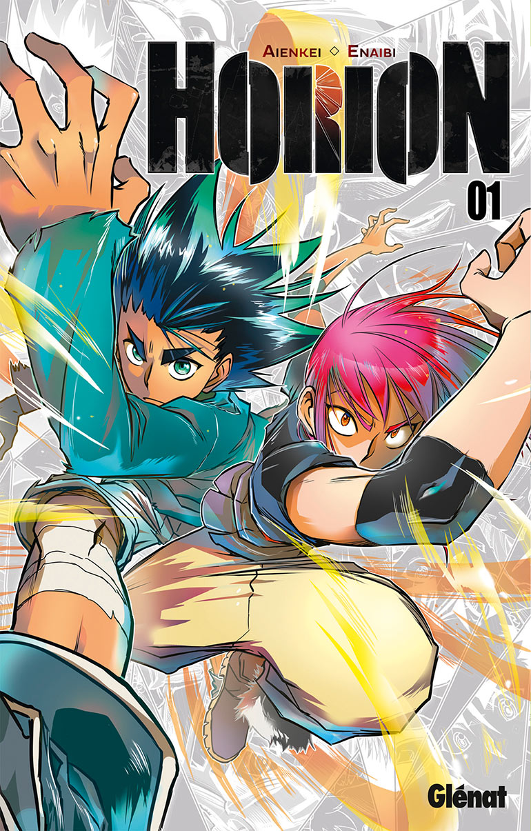 Couverture du manga “Horion”, d’Aienkei (scénario) & Enaibi (dessin) (éd. Glénat).