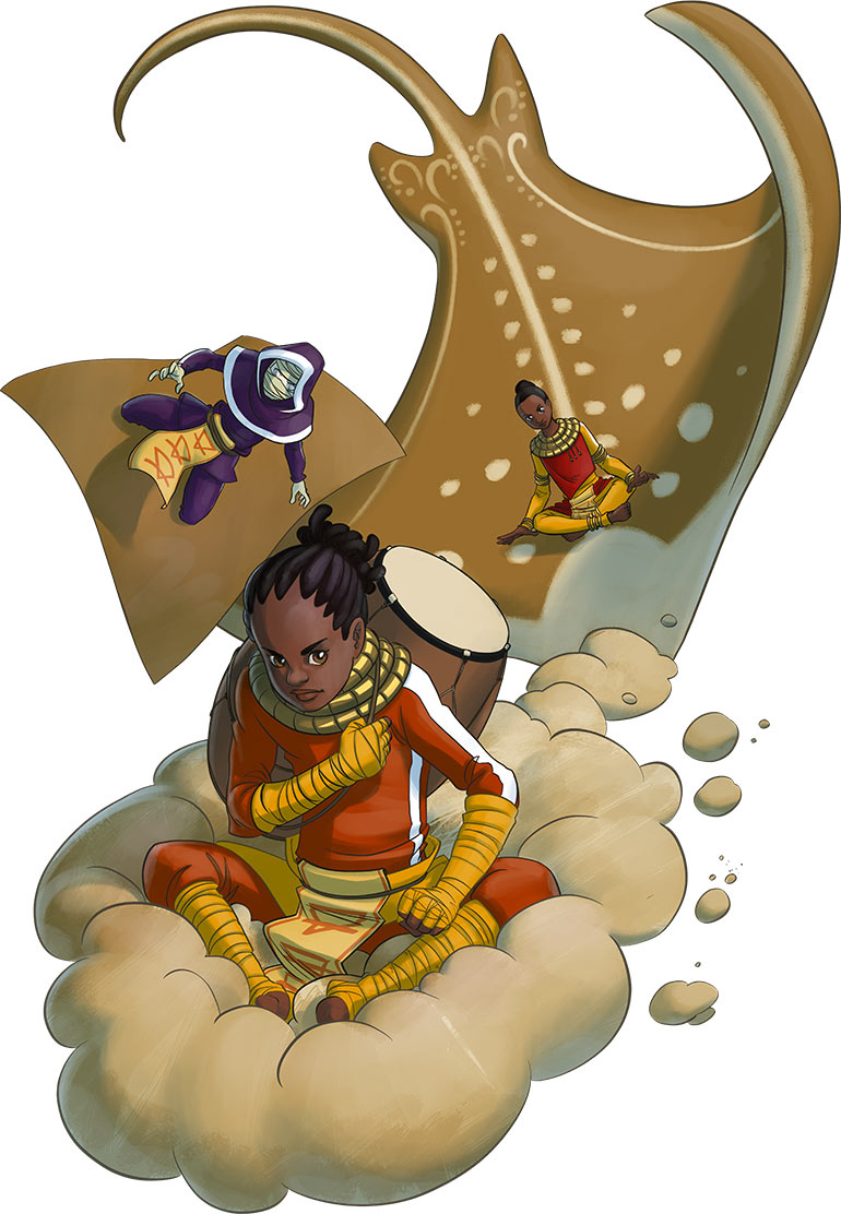Personnages de “La Planète Takoo”. © Therry Dupré Alias Teeyandee.