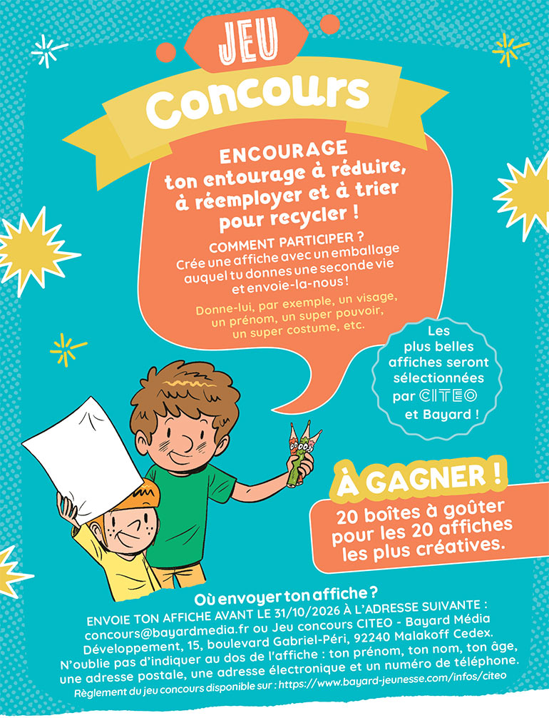 Jeu-concours CITEO X Bayard Jeunesse