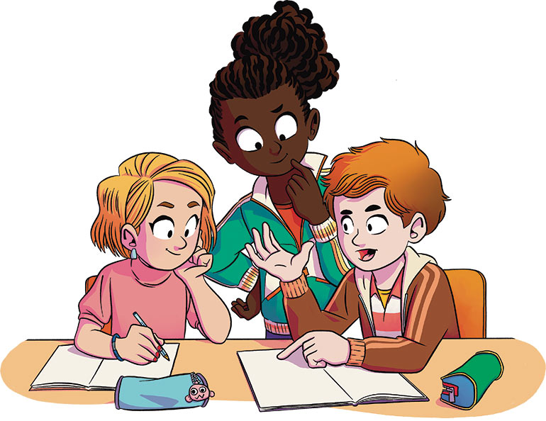 En permanence, on peut s’avancer sur ses devoirs et révisions. Illustration : Mouk. Okapi n° 1227.