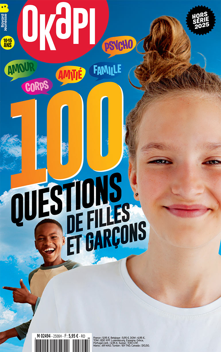 Hors-série Okapi : 100 questions de filles et garçons - juillet-août 2025