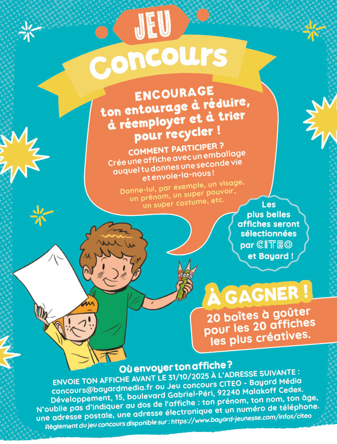 Jeu-concours CITEO X Bayard Jeunesse