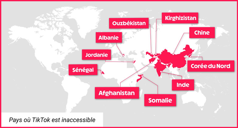 Pays où TikTok est inaccessible. Phosphore #23 du 04 juillet 2025.