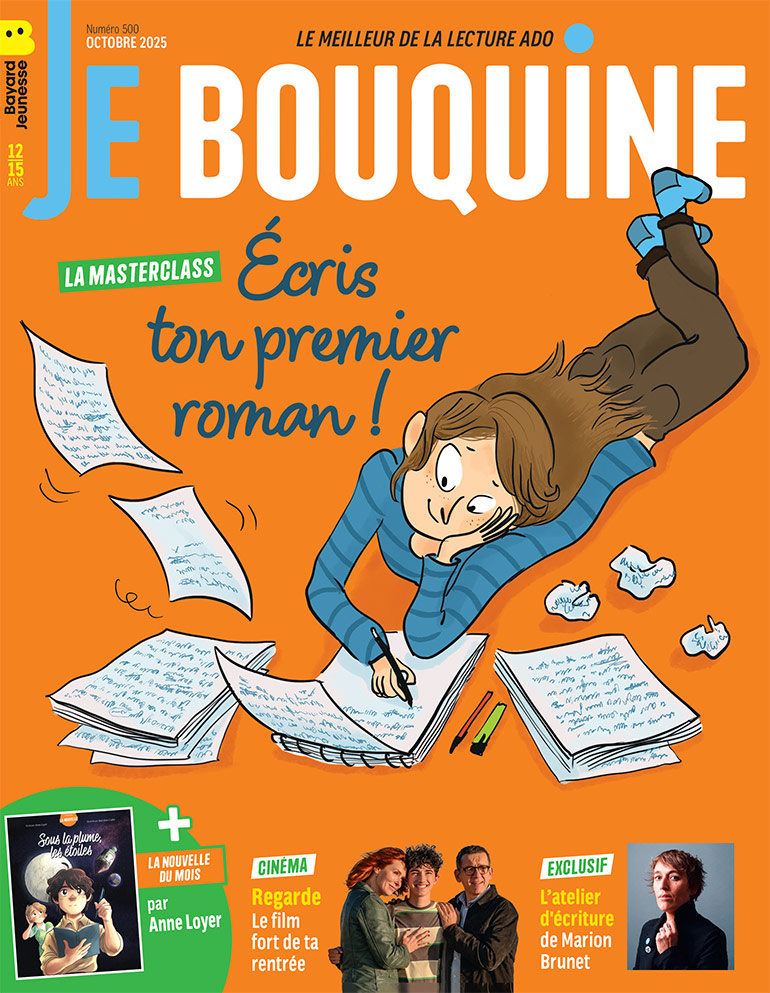 Couverture du magazine Je bouquine n°500, octobre 2025 - Écris ton premier roman !