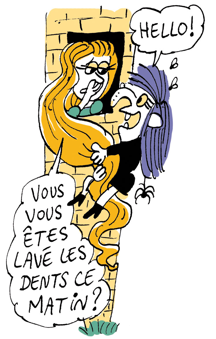 Chaque jour, la sorcière rend visite à Raiponce qui, depuis la fenêtre de la tour, doit lui lancer ses longs cheveux. “Raiponce” : toute l’histoire à lire en 1 minute chrono avec “Je bouquine”.