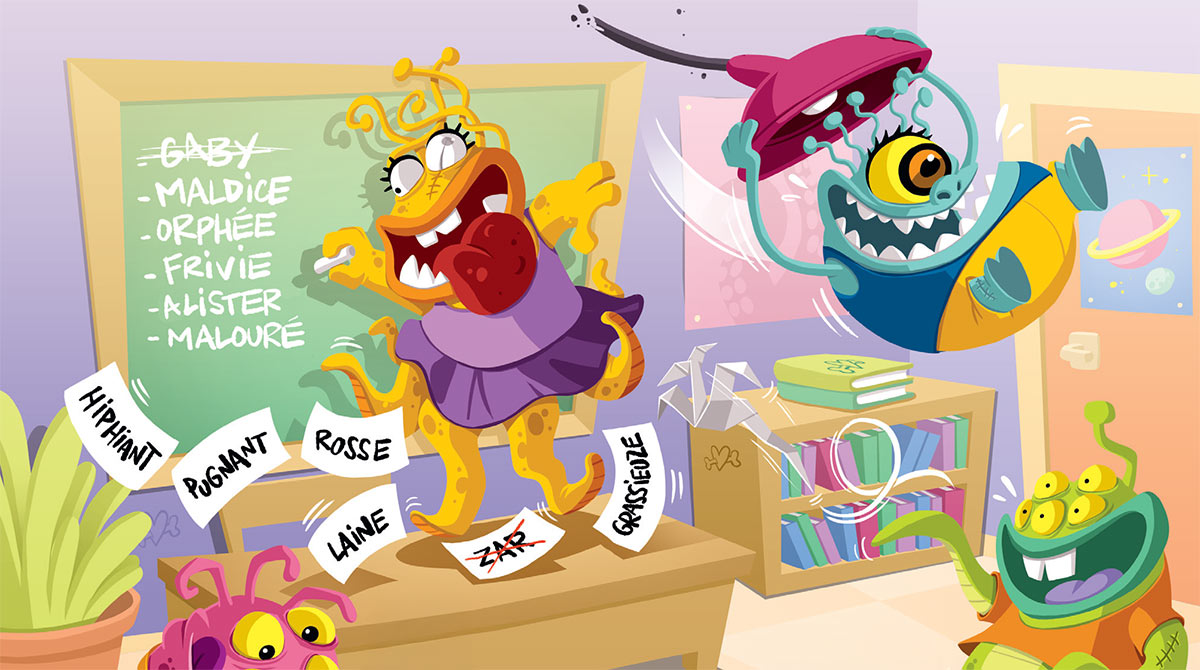 “Monstreux, ces jeux !”, des jeux pour Halloween extraits du magazine J’aime lire Max n°323. Illustration : Stivo.
