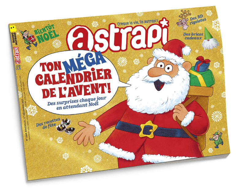 Le méga calendrier de l'Avent d'Astrapi, n°1069, 1e rdécembre 2025.