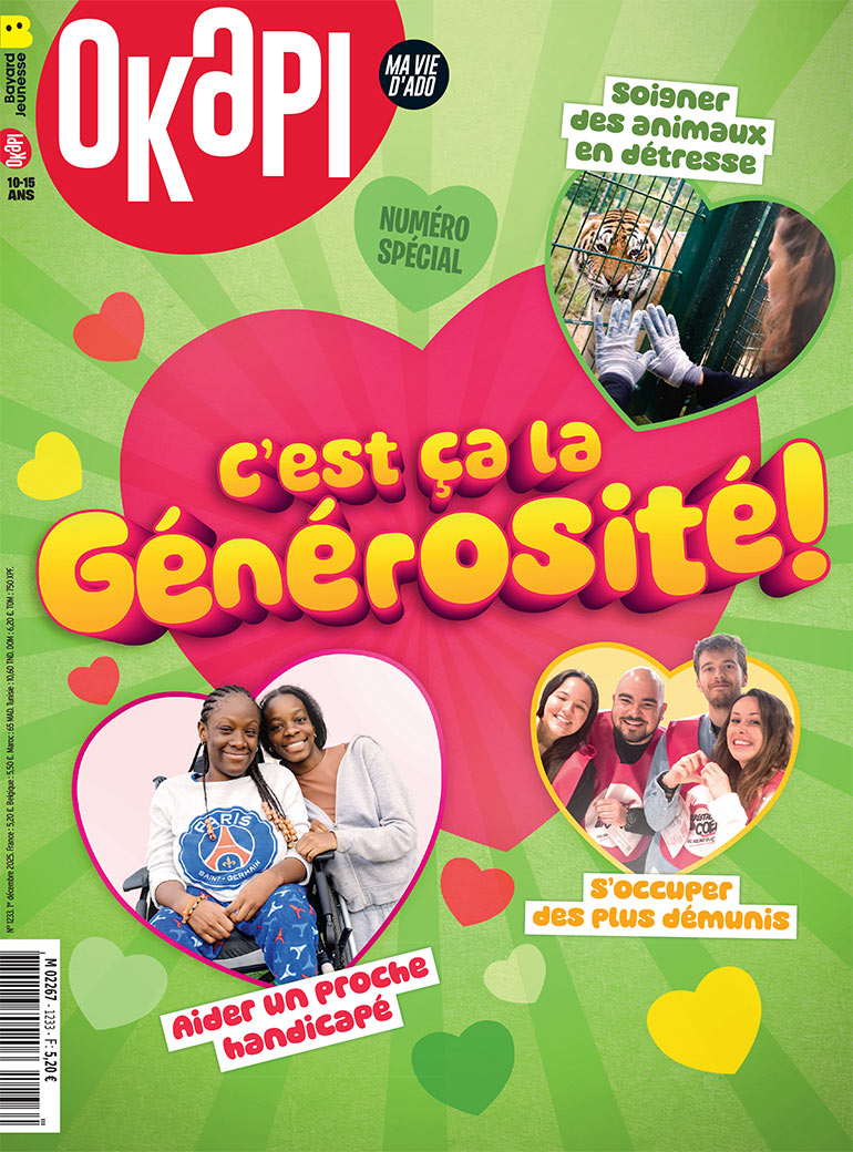 Couverture du magazine Okapi n° 1233, 1er décembre 2025.