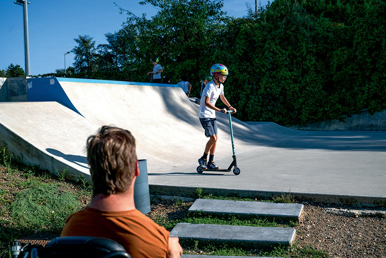 “Aller au skatepark avec Sam, c’est nos moments à nous.” Nicolas.