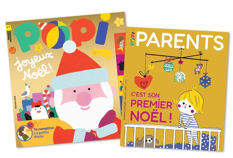 Couverture du magazine Popi et son supplément pour les parents, n°472, décembre 2025.