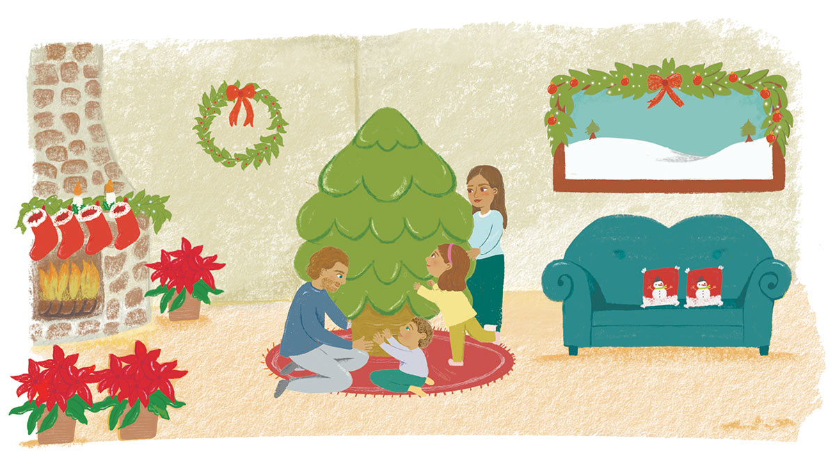 © Illustration : Natalia Ochoa. Vivement Noël !, Mes premiers J'aime lire, n°280.