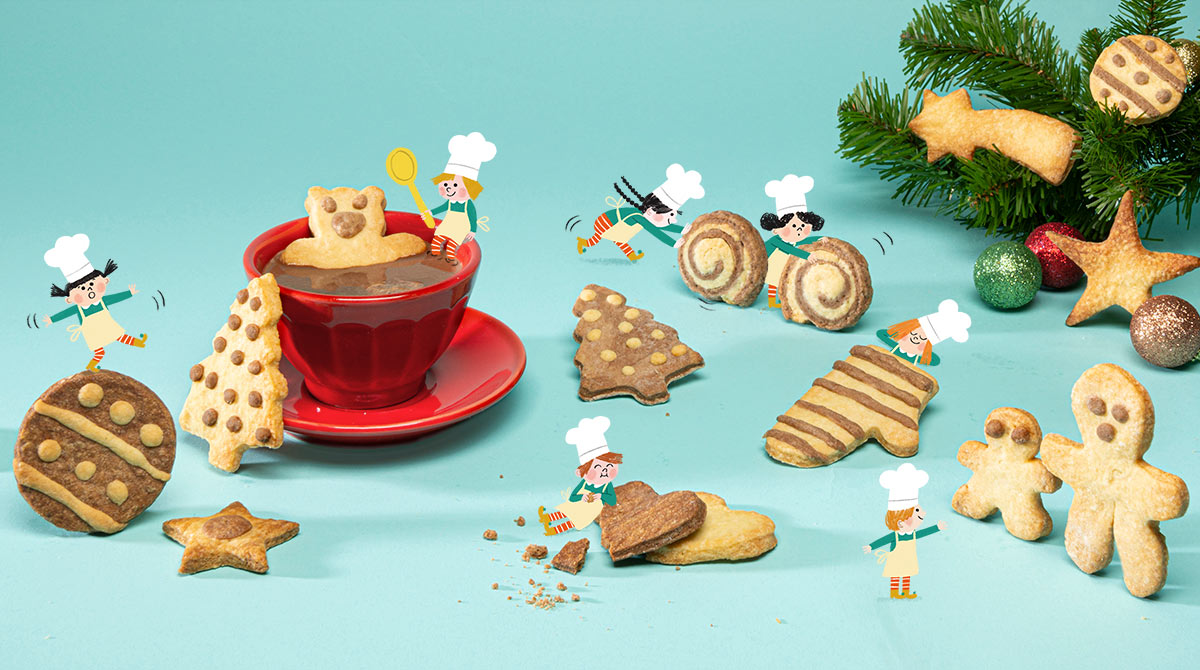 “Le goûter surprise”, Pomme d'Api n° 718. Photo : Benoît Teillet - Illustrations : Natascha Rosenberg.