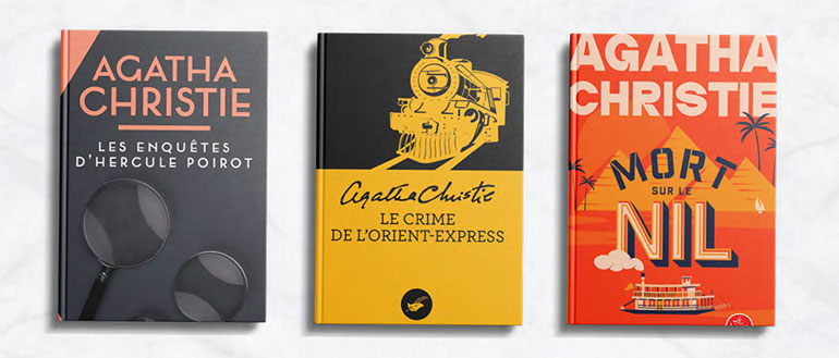 Couverture de 3 romans dans lesquels retrouver Hercule Poirot, le célèbre détective d'Agatha Christie.
