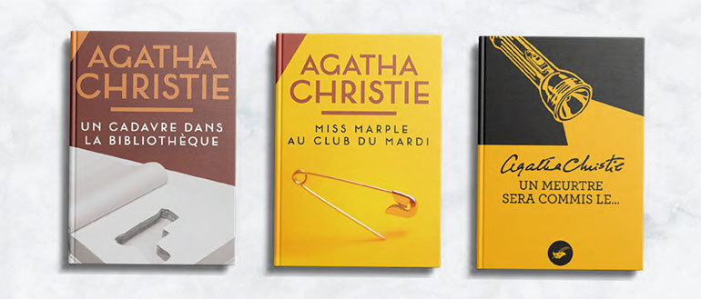 Couverture de 3 romans dans lesquels retrouver Miss Marple, la célèbre détective d'Agatha Christie.