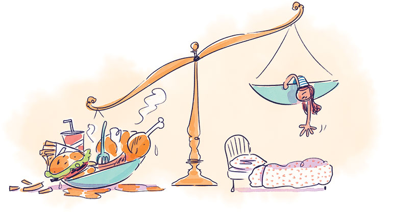 Manger léger le soir pour mieux dormir.