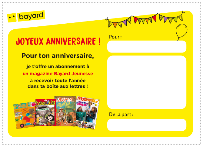 Carte Cadeau Anniversaire