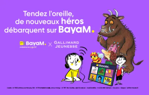 BayaM x Gallimard Jeunesse : un catalogue audio enrichi pour le plaisir des petits