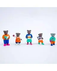 Sachet de 6 figurines Petit Ours Brun - École