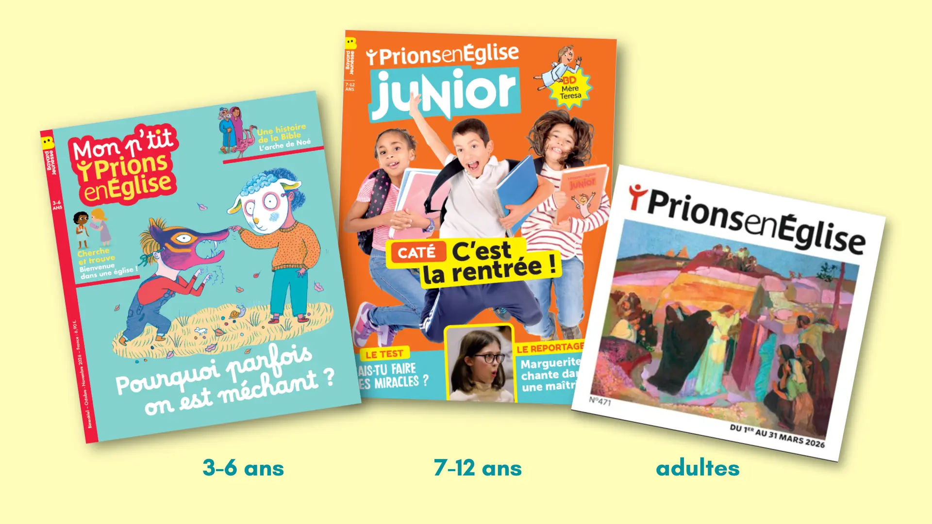 couvertures magazines gamme Prions en Eglise