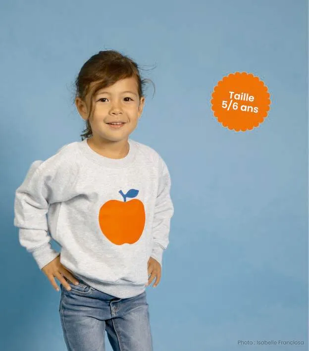 Le sweat Pomme d'Api pour les 5-6 ans
