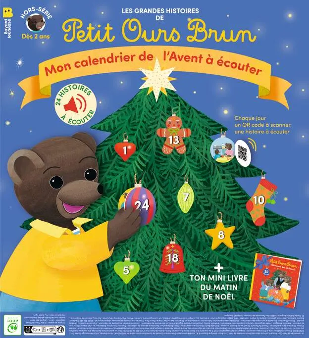 Le calendrier de l'Avent à écouter de Petit Ours Brun