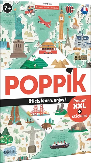 Poster à sticker - Monuments du monde - 71 stickers - Poppik - Poster monument
