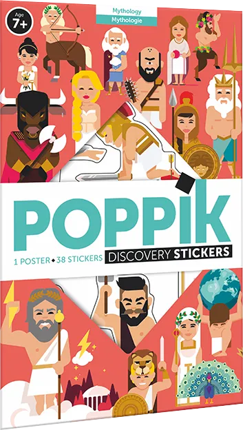 Poster à sticker - Mythologie - 38 stickers - Poppik - Poster stickers mythologie