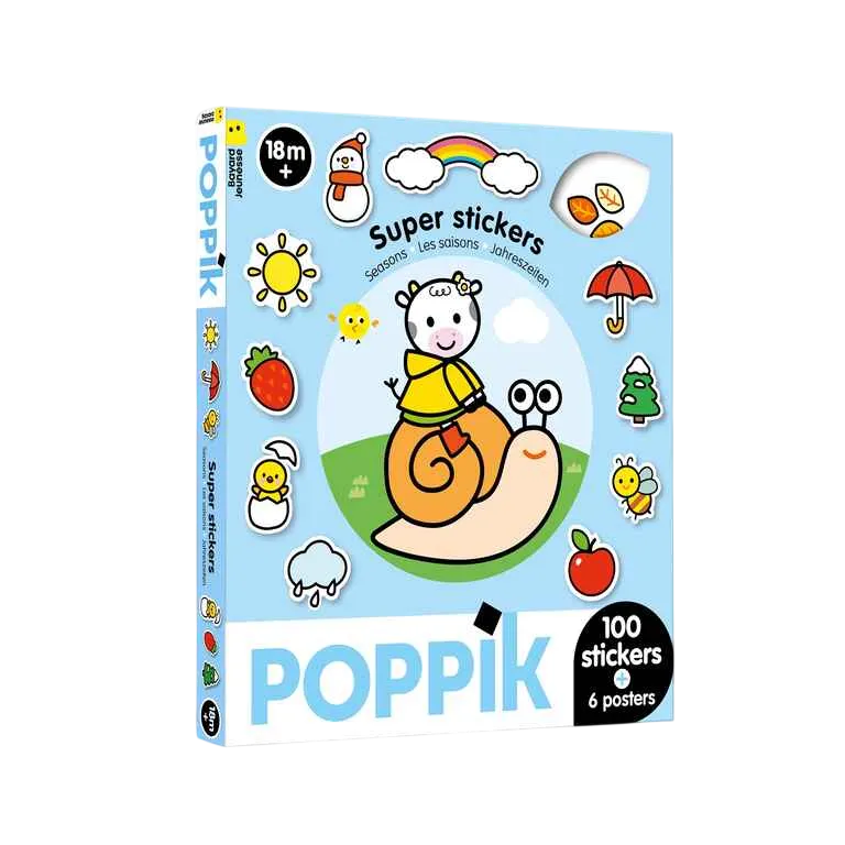 Coffret 100 stickers : Les saisons - Poppik