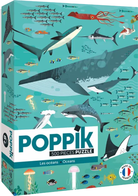 Puzzle 500 pièces - Les océans - Poppik