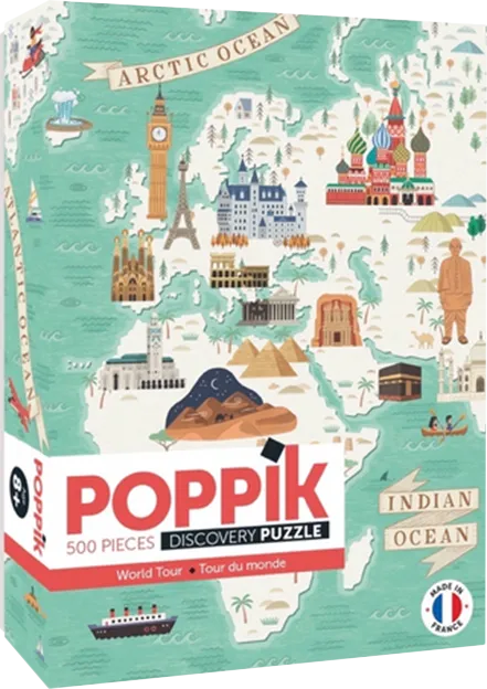Puzzle 500 pièces - Monuments du monde - Poppik