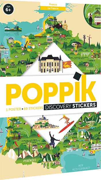 Produit Poster à sticker - France - 110 stickers - Poppik Image