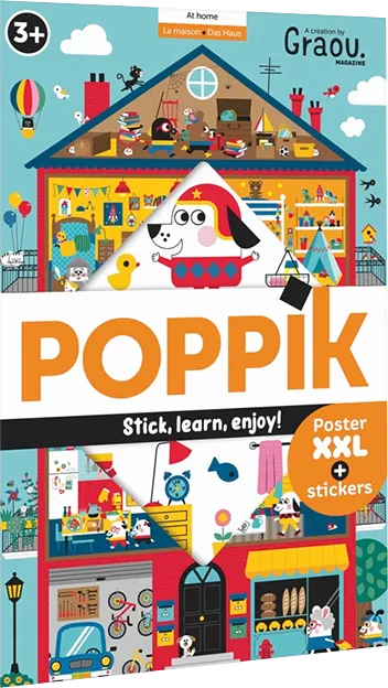Produit Poster à sticker - La maison de Graou - 139 stickers - Poppik Image