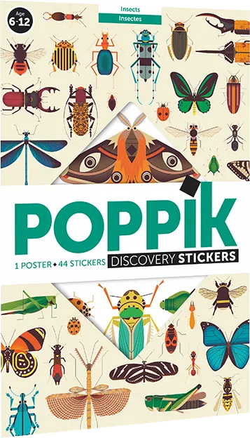 Produit Poster à sticker - Les insectes - 44 stickers - Poppik Image