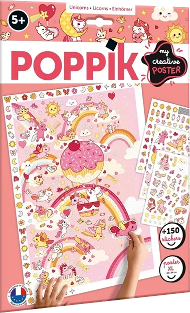 Produit Poster à sticker - Licornes - 150 stickers - Poppik Image
