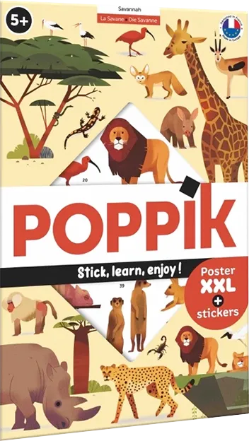 Produit Poster à sticker - Savane - 60 stickers - Poppik Image