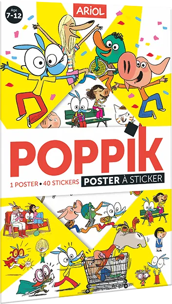 Produit Poster imagier à stickers Ariol - Poppik Image