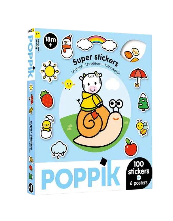 Produit Coffret 100 stickers : Les saisons - Poppik Image