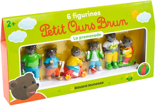 Produit Boîte 6 figurines Petit Ours Brun - Promenade Image