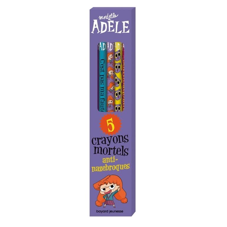 Papeterie - Mortelle Adèle - Boîte de 5 crayons