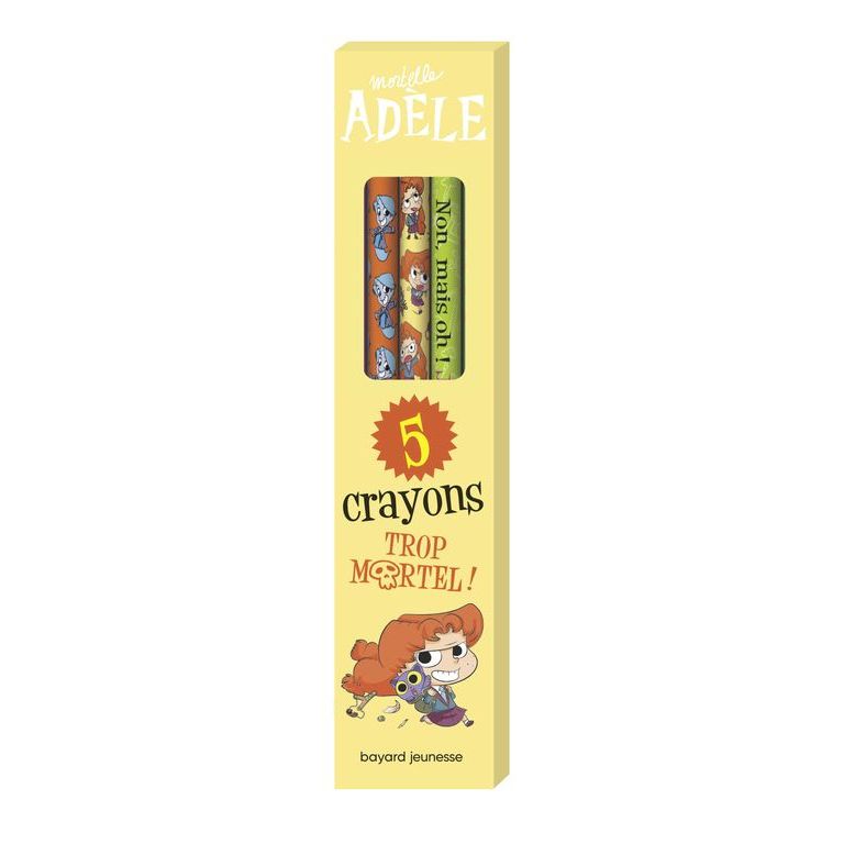 Papeterie - Mortelle Adèle - Boîte de 5 crayons pour la rentrée