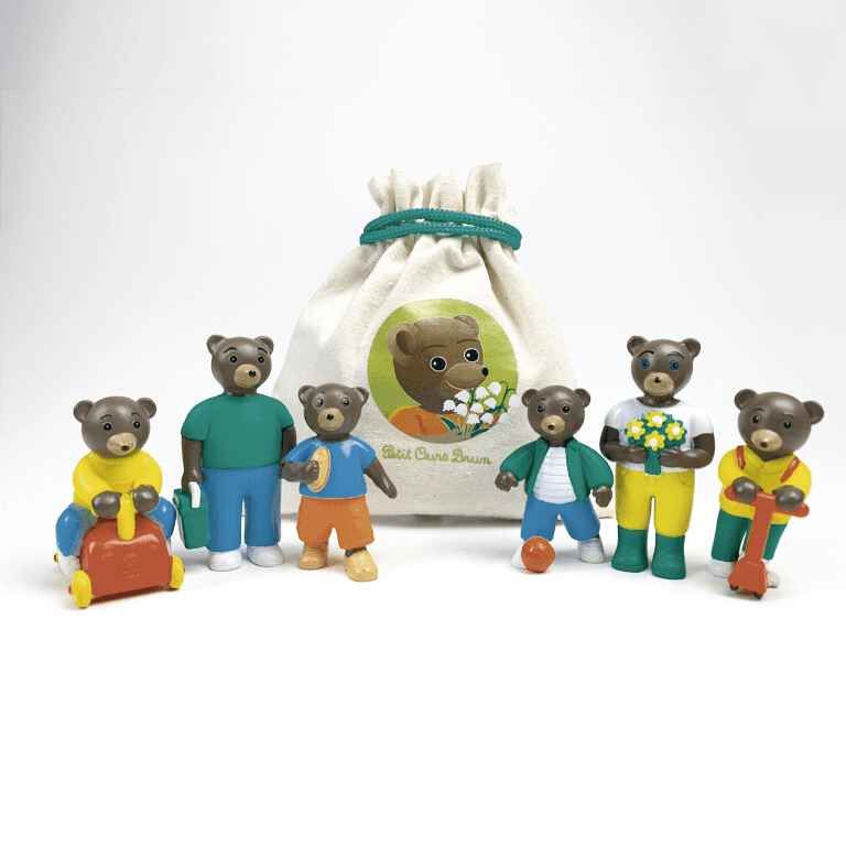 Jouet Petit Ours Brun - set de 3 figurines