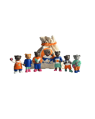 Sachet de 6 figurines Petit Ours Brun - École