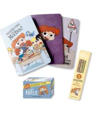 Pack papeterie Mortelle Adèle - 3 cahiers + 5 crayons + 5 rouleaux de masking tape