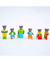 Sachet de 6 figurines Petit Ours Brun - Promenade