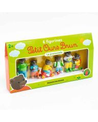 Sachet de 6 figurines Petit Ours Brun - Promenade