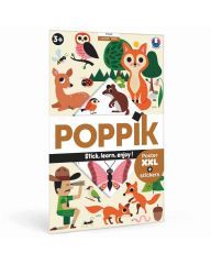 Poster à sticker - Dans la forêt - 60 stickers - Poppik