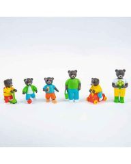 Sachet de 6 figurines Petit Ours Brun - Promenade