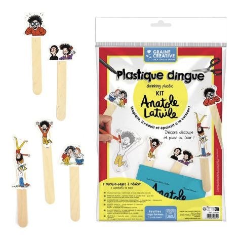 Kit plastique dingue pour bricoler 5 marque-pages Anatole Latuile